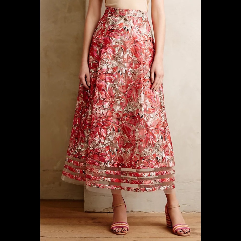 Sachin and Babi Strawberry Hill tulle midi skirt
